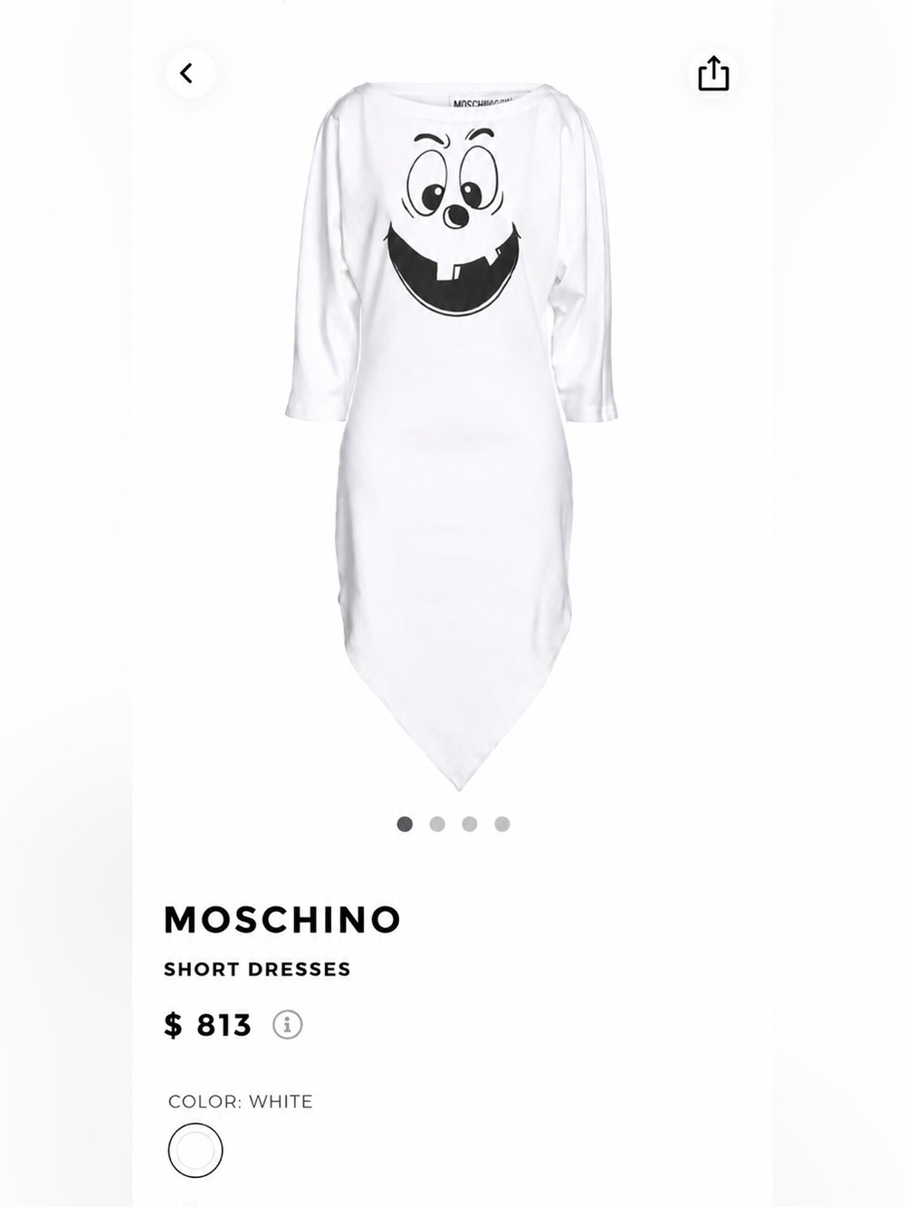 Moschino Cartoon Face Asymmetric Dress IT 40 / US 6 / UK 8 / FR 36 / DE 34 - Picture 9 of 17
